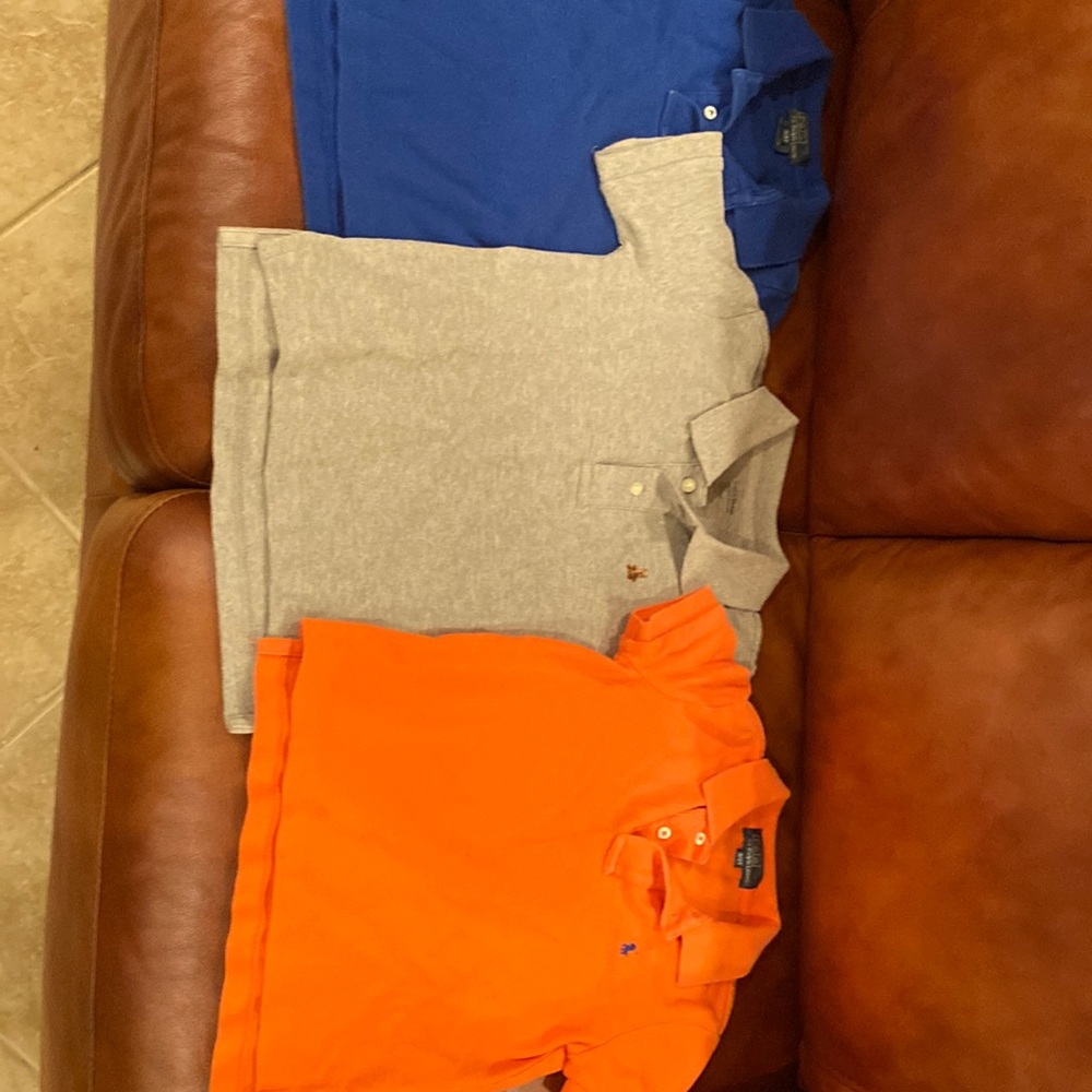 Polo and babyGap boys collared shirts size 3 blue and orange gray is size 4